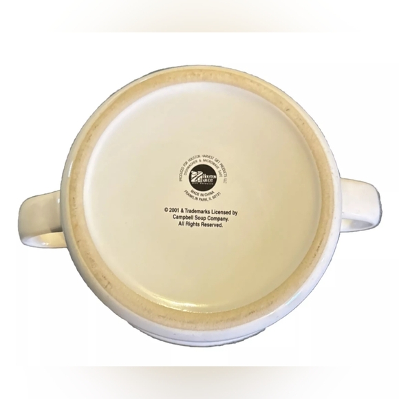 2001 Campbell's Soup Bowl w/ Farmer and Fence by Houston Harvest Gift Products - Picture 4 of 4